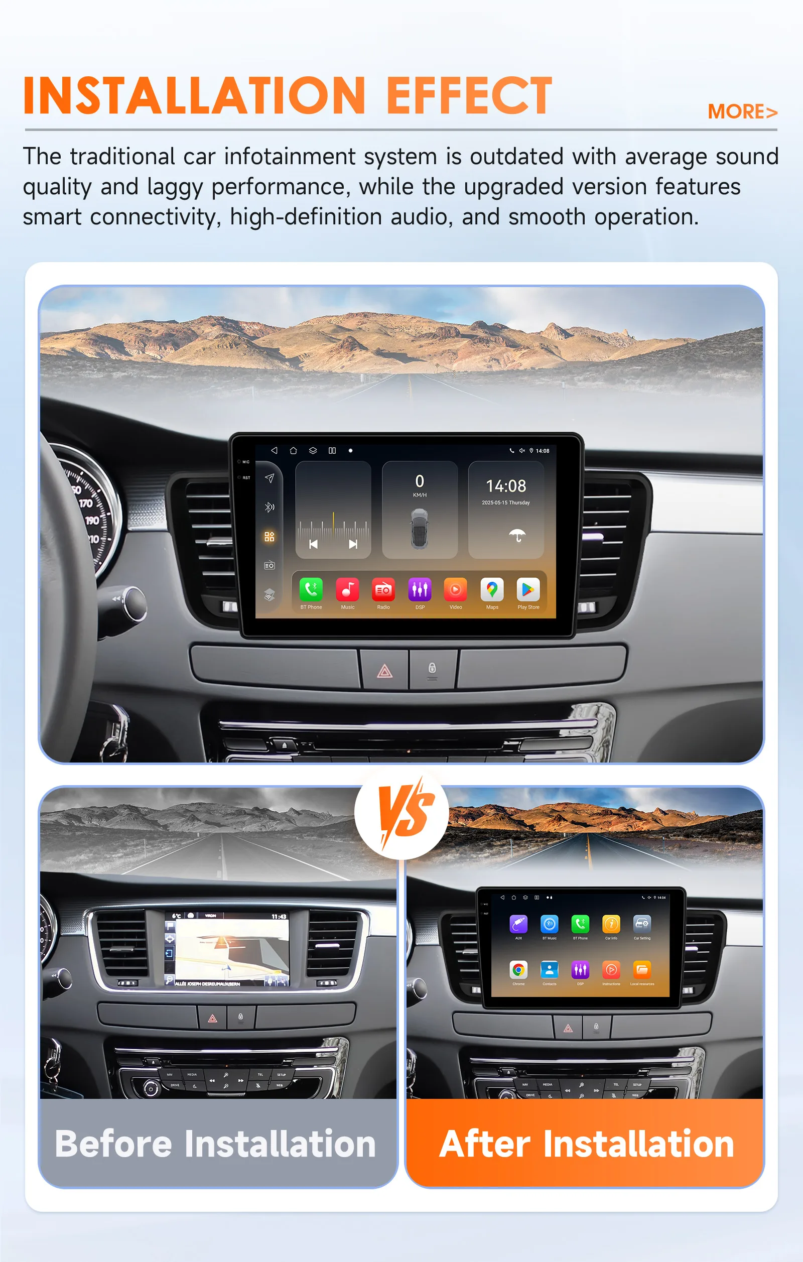 Hizpo Car Intelligent Systems Radio For Peugeot 508 508SW 2011 - 2018 Wireless CarPlay Android Auto Multimedia No 2 DIN 2din DVD