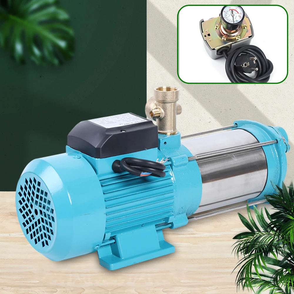 Centrifugal Pump Domestic Waterworks Garden Pump 6000L/h with Integrated Thermal Motor Protection Switch Stainless Steel Shaft