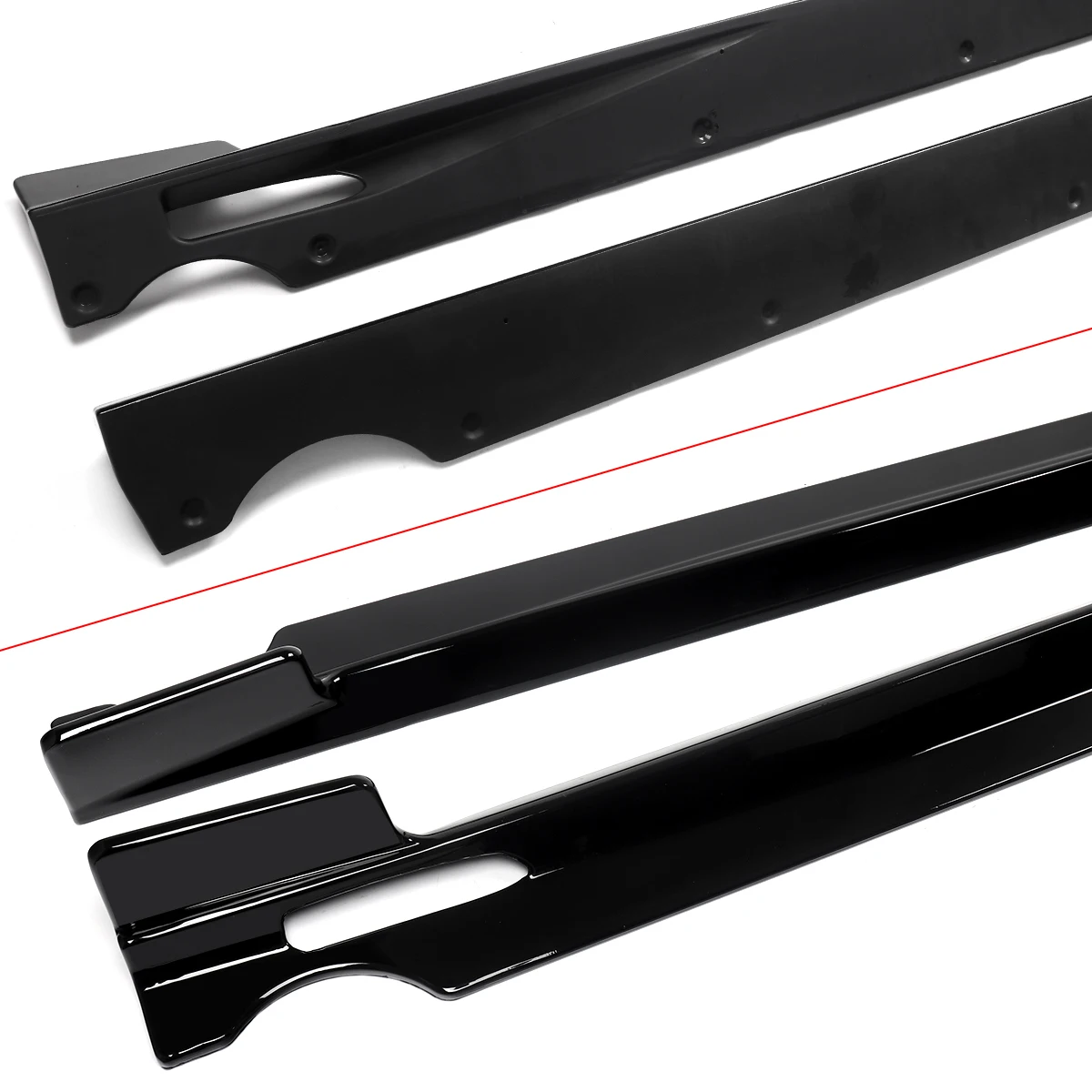 For BMW X7 G07 M Sport 2019-2024 Gloss Black Body Kits Side Skirts Extension Lip