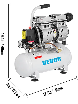 SucceBuy 9L/25L Air Compressor with Pure Copper Motor 550W/750W Oil-free Air Pump For Home Repair Tire Inflation Whisper Compressor