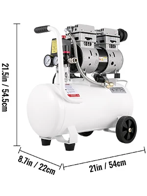SucceBuy 9L/25L Air Compressor with Pure Copper Motor 550W/750W Oil-free Air Pump For Home Repair Tire Inflation Whisper Compressor