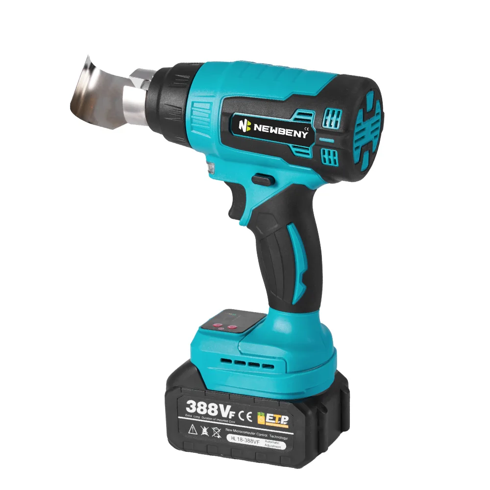 NEWBENY 2000W 500℃ Electric Hot Air Gun 9 Gears Handheld Cordless Rechargeable Industrial Home Power Tool For Makita Battery Pin