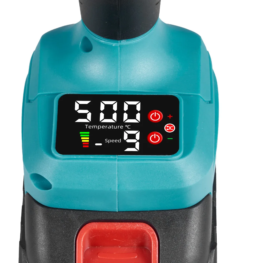 NEWBENY 2000W 500℃ Electric Hot Air Gun 9 Gears Handheld Cordless Rechargeable Industrial Home Power Tool For Makita Battery Pin