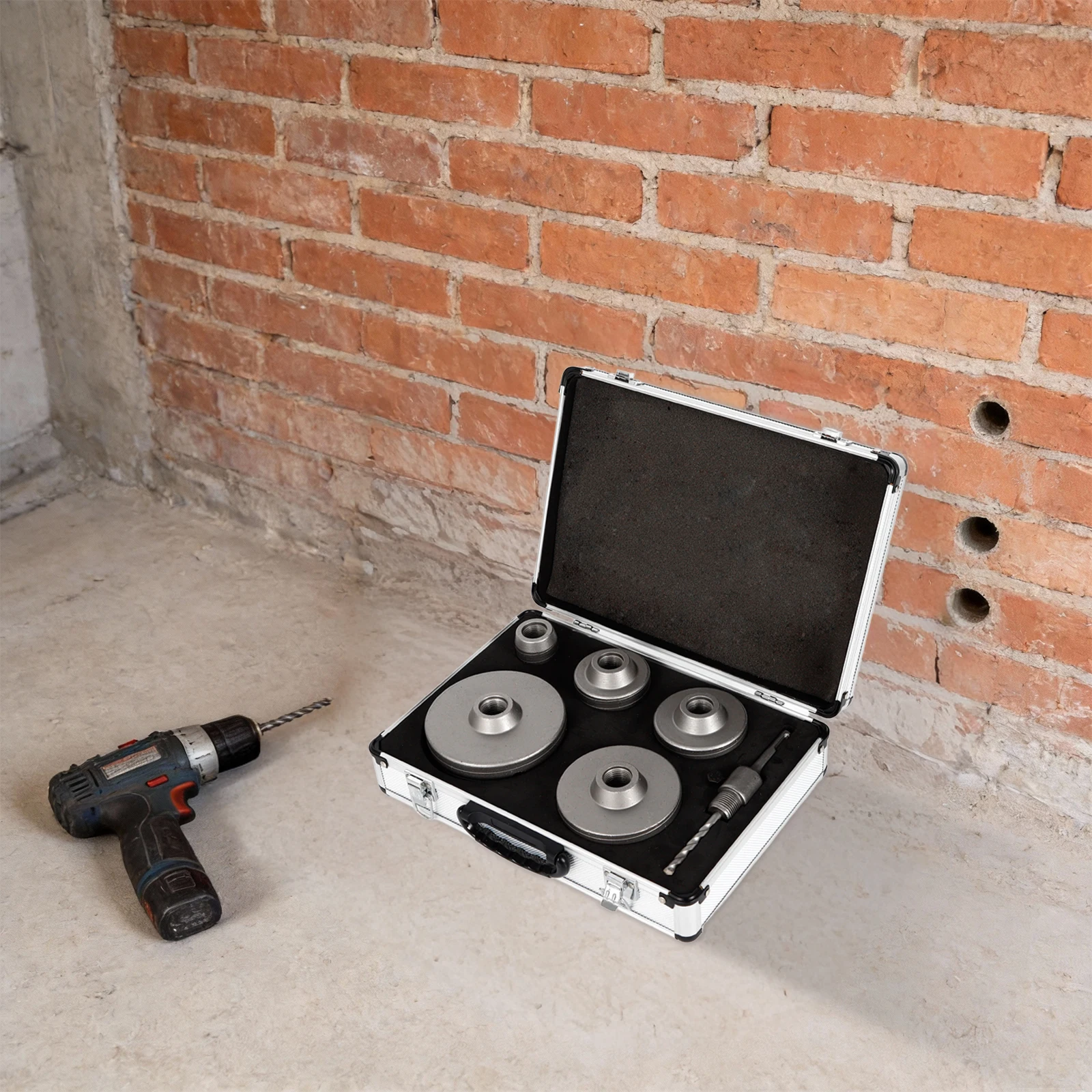 Concrete Drill Bits Set Ø 40 / 68 / 80 / 100 / 120 mm with SDS-Plus Adapter