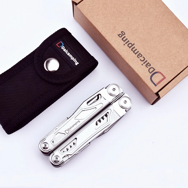 Daicamping DL1 Extra Cutter Scissors Saw Clamp Multi Tools /Clip Pliers Multifunctional Foldable EDC Folding Knife Multitools