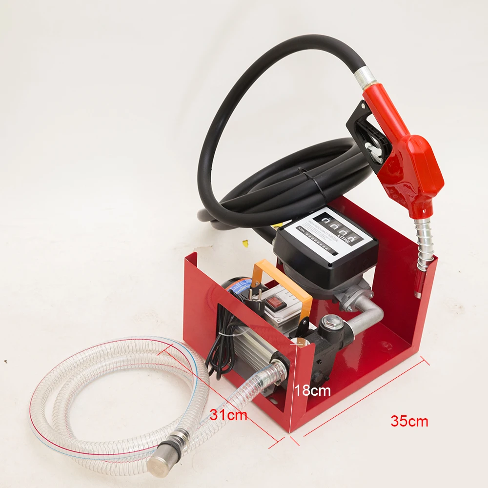 550W 60L/min Dieselpumpe Zählwerk Heizölpumpe Diesel Tankstelle Mit Schlauch