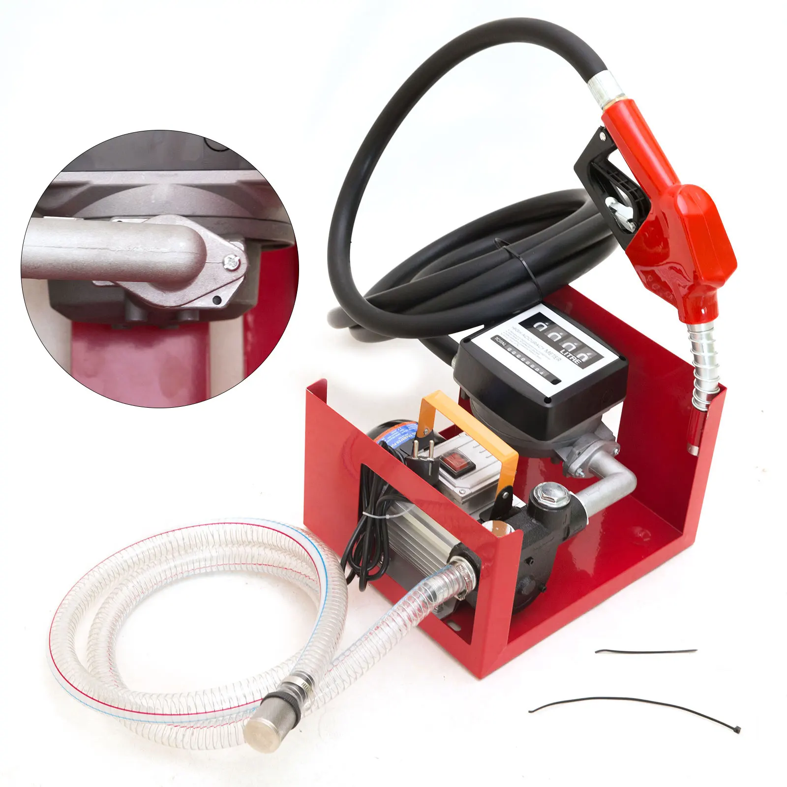 550W 60L/min Dieselpumpe Zählwerk Heizölpumpe Diesel Tankstelle Mit Schlauch