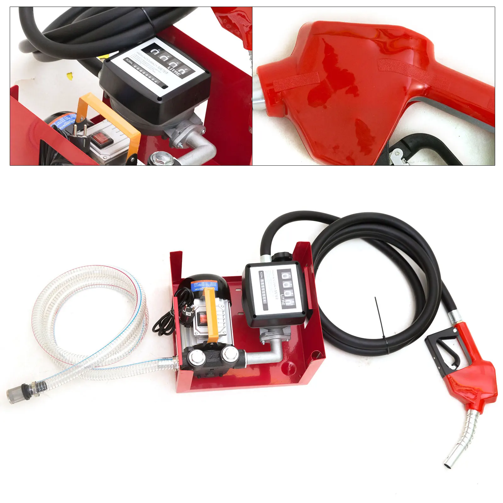 550W 60L/min Dieselpumpe Zählwerk Heizölpumpe Diesel Tankstelle Mit Schlauch