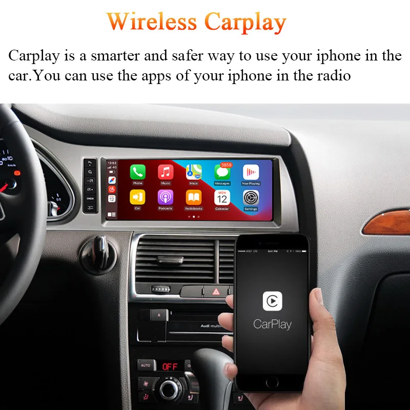 Bonroad Car Android CarPlay Multimedia Player For Audi Q7 4L 2005-2015 MMI 2G 3G Bluetooth GPS Navigation Radio Stereo Screen