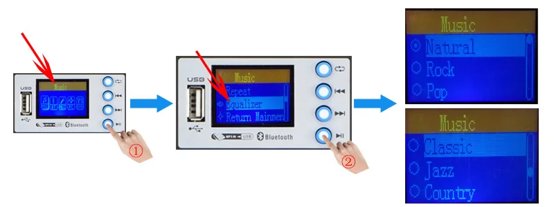FREEBOSS 99 Effects 7 Band EQ Audio Sound Mixer 6 Channels Bluetooth USB Play Record Mixing Console for DJ Studio Karaoke AG-TD6