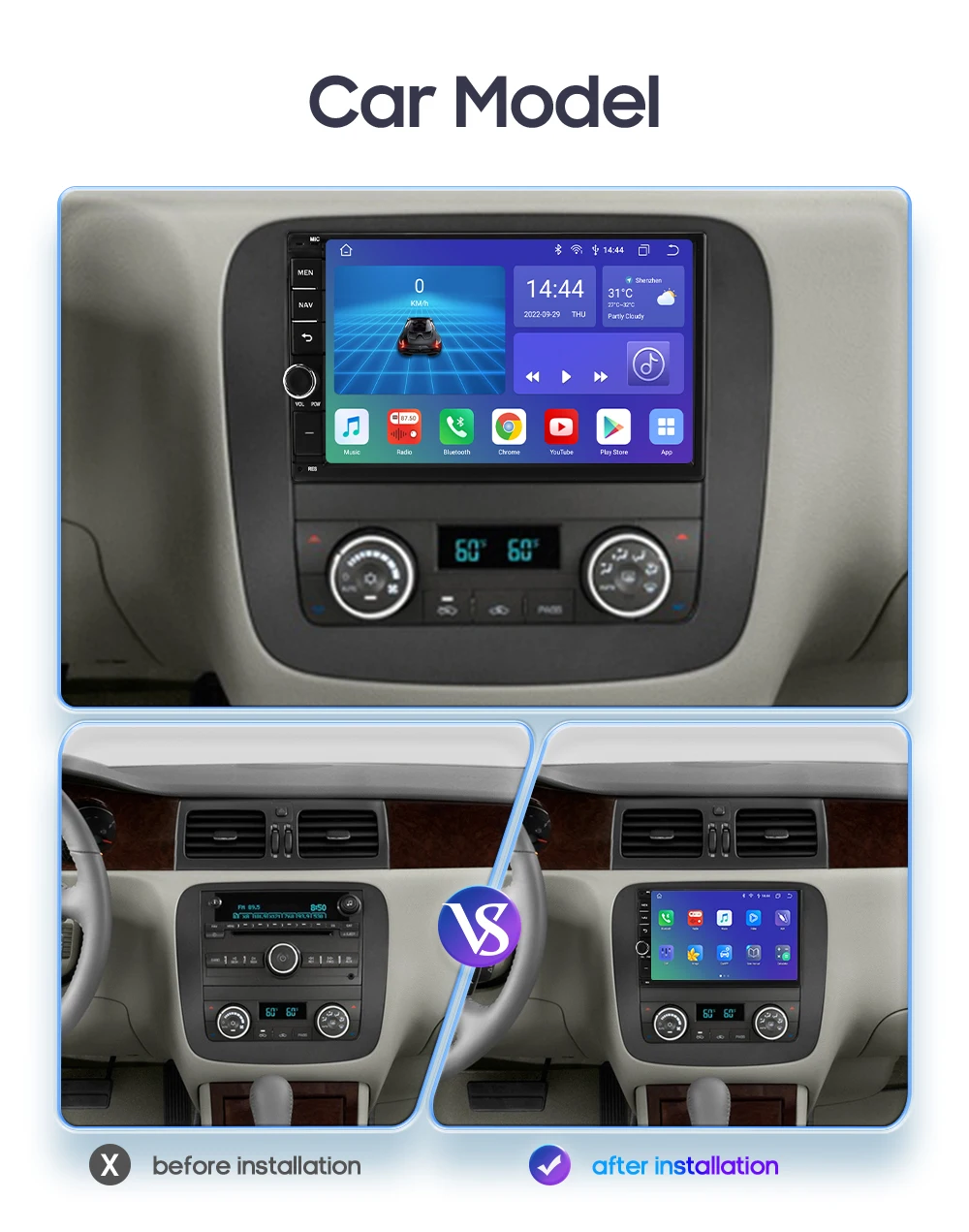 1 Din 7inch Universal Android Car Radio For VW Nissan Hyundai toyota CR-V Kia Car Multimedia Player GPS WiFi Carplay No DVD