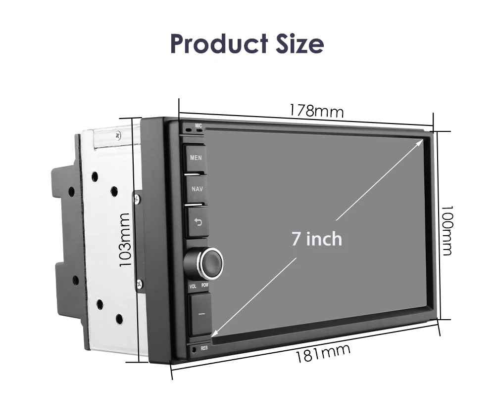 1 Din 7inch Universal Android Car Radio For VW Nissan Hyundai toyota CR-V Kia Car Multimedia Player GPS WiFi Carplay No DVD