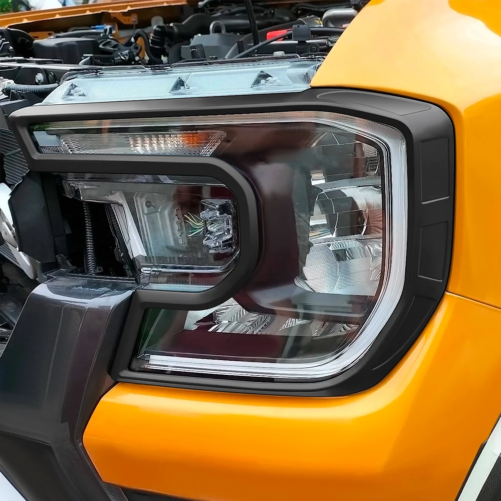 Front Headlight Cover Head Lights Cover For Ford Ranger Raptor Next Gen2023  2024 model Wildtrak XLT Sport Car Accessories