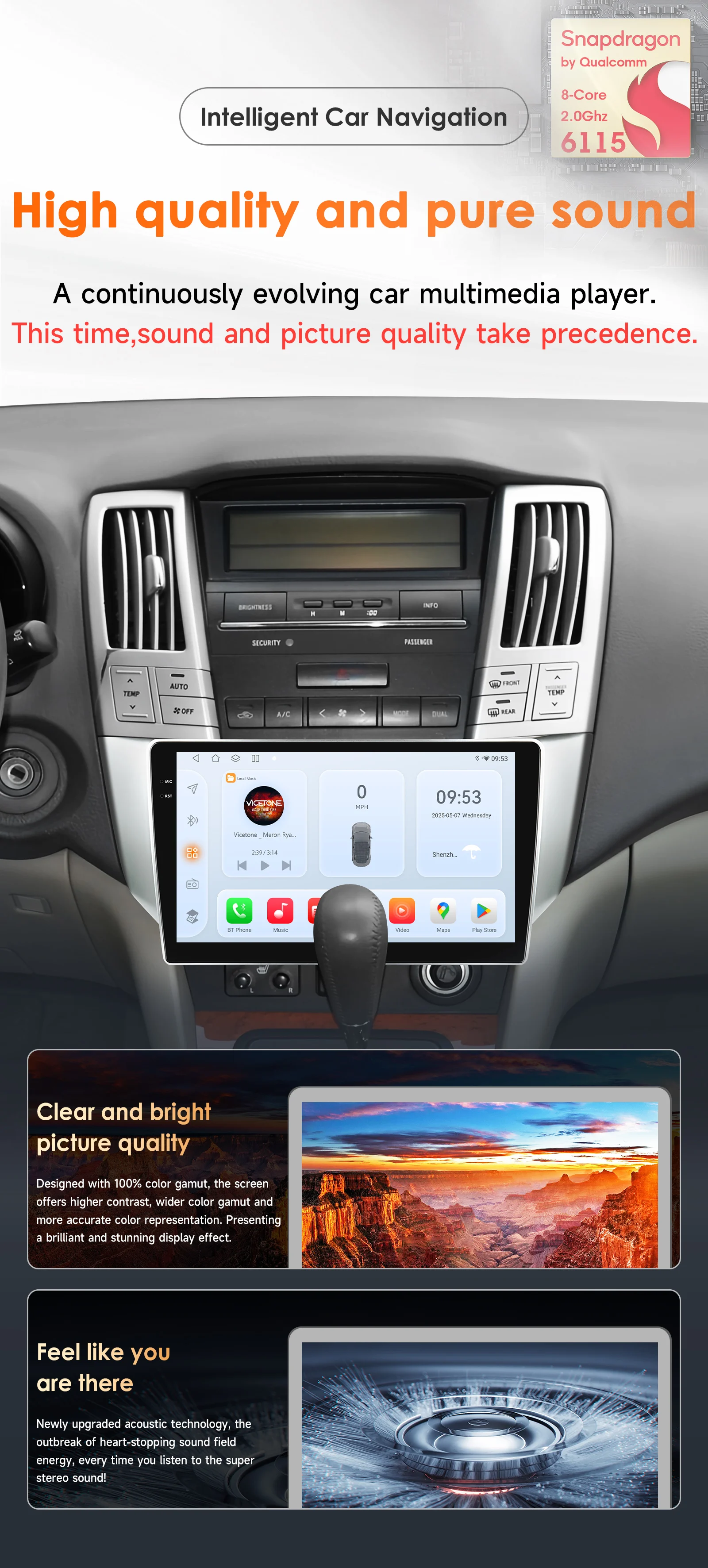 Hizpo 9" Android Car Radio For Lexus RX300 RX330 RX350 RX400H 2003-2009 Auto Stereo Multimedia Player GPS Navigation Carplay DSP
