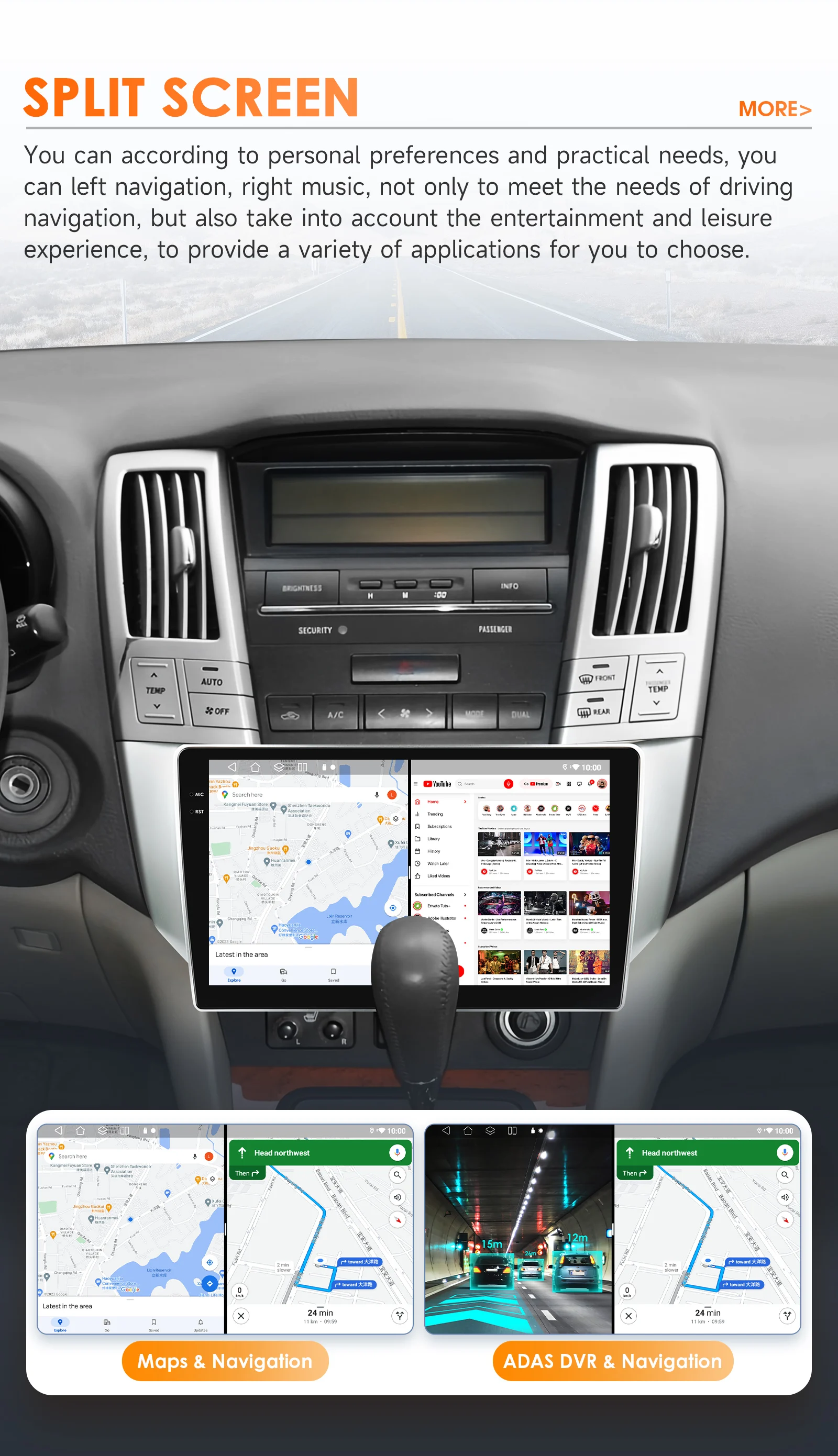 Hizpo 9" Android Car Radio For Lexus RX300 RX330 RX350 RX400H 2003-2009 Auto Stereo Multimedia Player GPS Navigation Carplay DSP