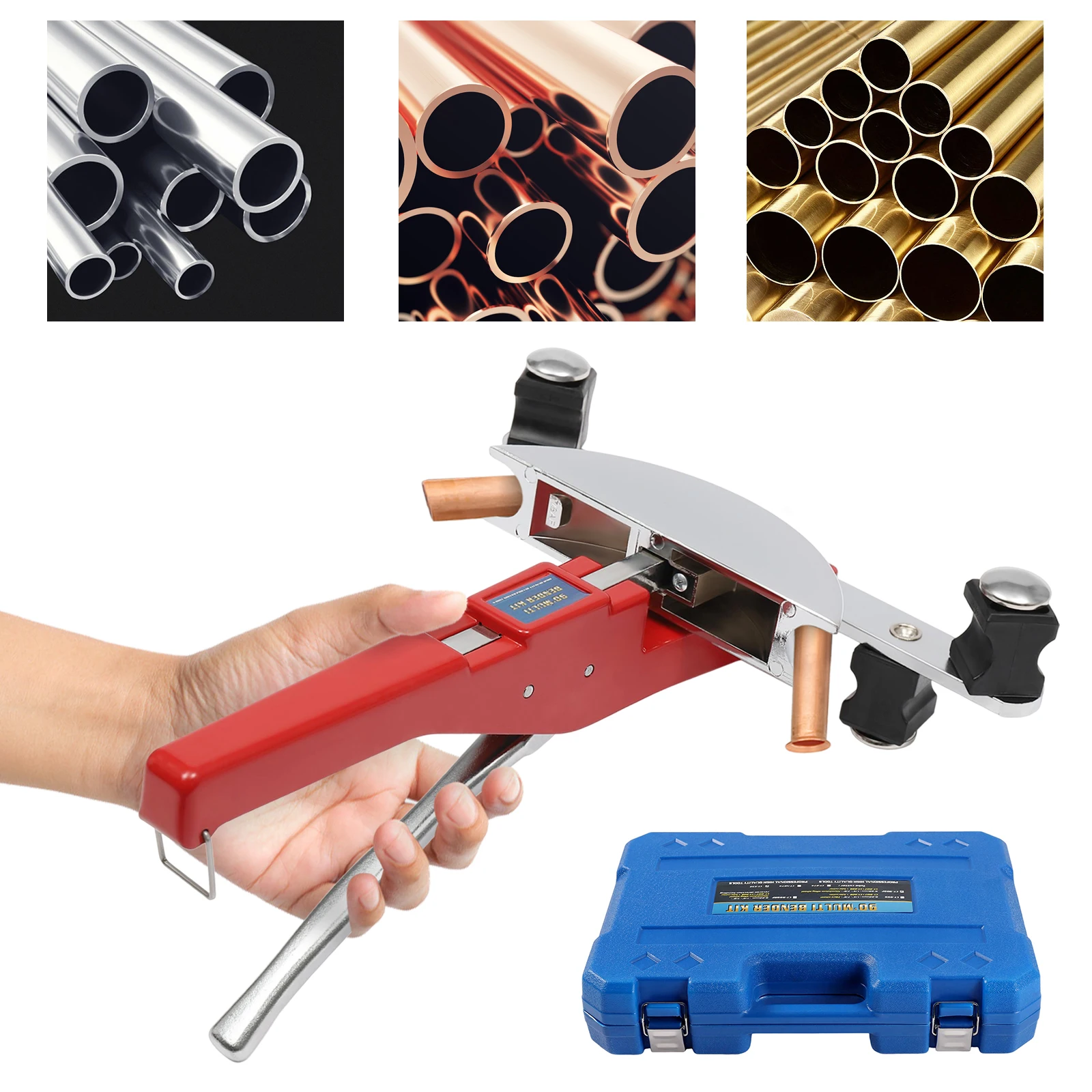 CT-999F Red Rohrbiegemaschine Hand Rohrbiegemaschine Set 6-22 mm Rohrbiegemaschine bis 90°-Rohrschneider