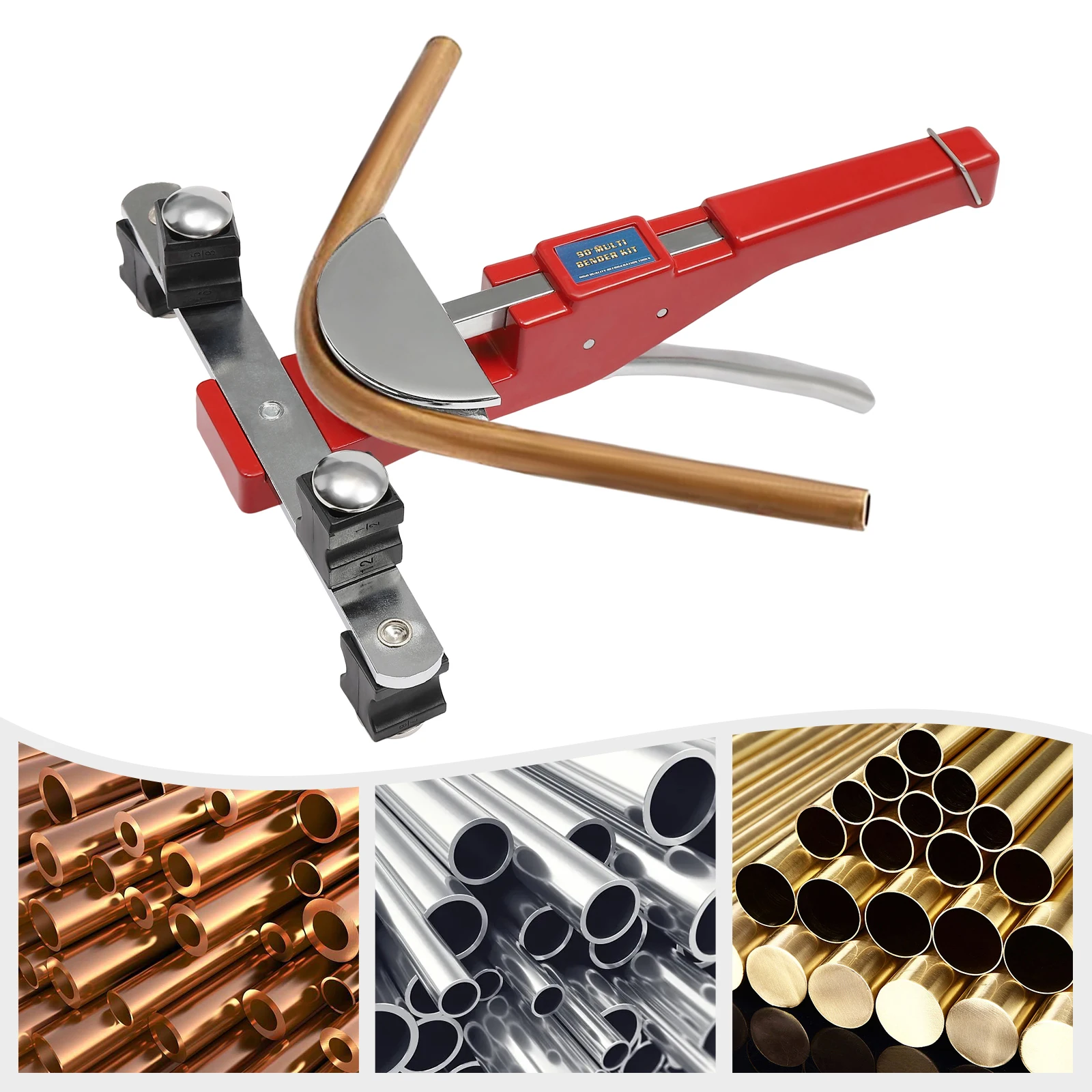CT-999F Red Rohrbiegemaschine Hand Rohrbiegemaschine Set 6-22 mm Rohrbiegemaschine bis 90°-Rohrschneider