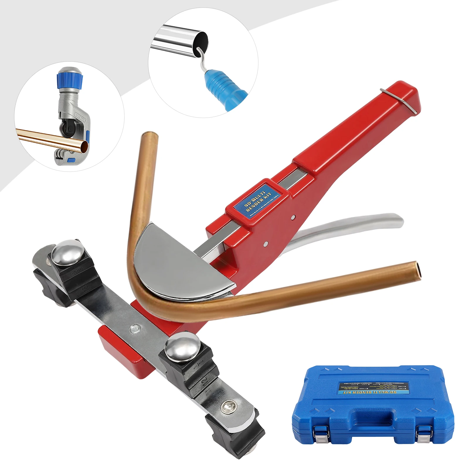 CT-999F Red Rohrbiegemaschine Hand Rohrbiegemaschine Set 6-22 mm Rohrbiegemaschine bis 90°-Rohrschneider
