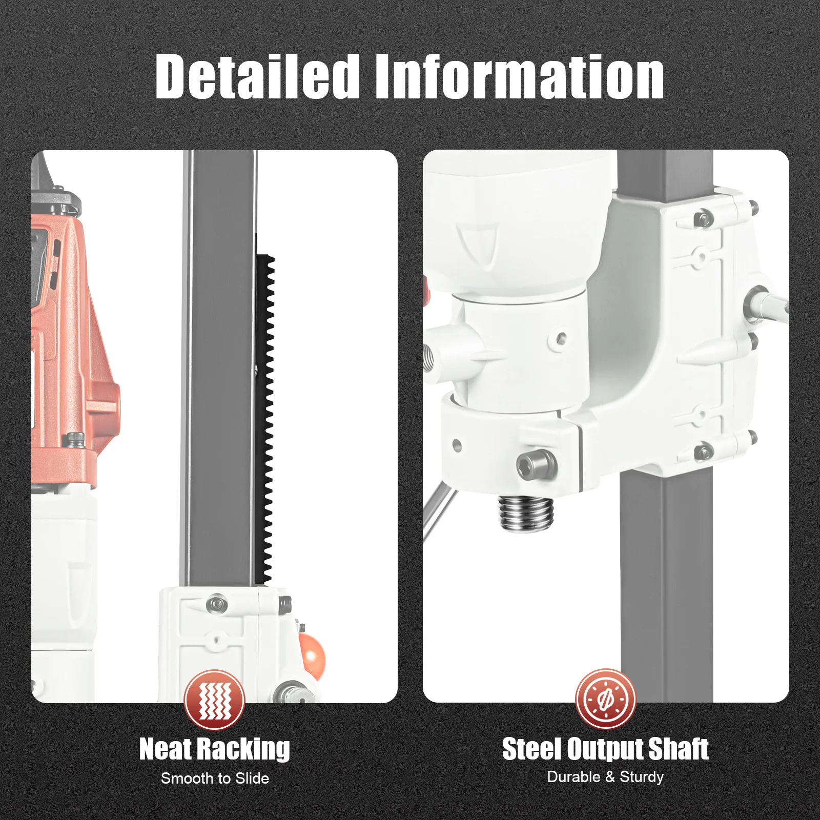 2200W 1200RPM Diamond Core Drilling Machine oncrete Drill Rig Stand Industrial Electric Core Drilling Machine Wet and Dry Use