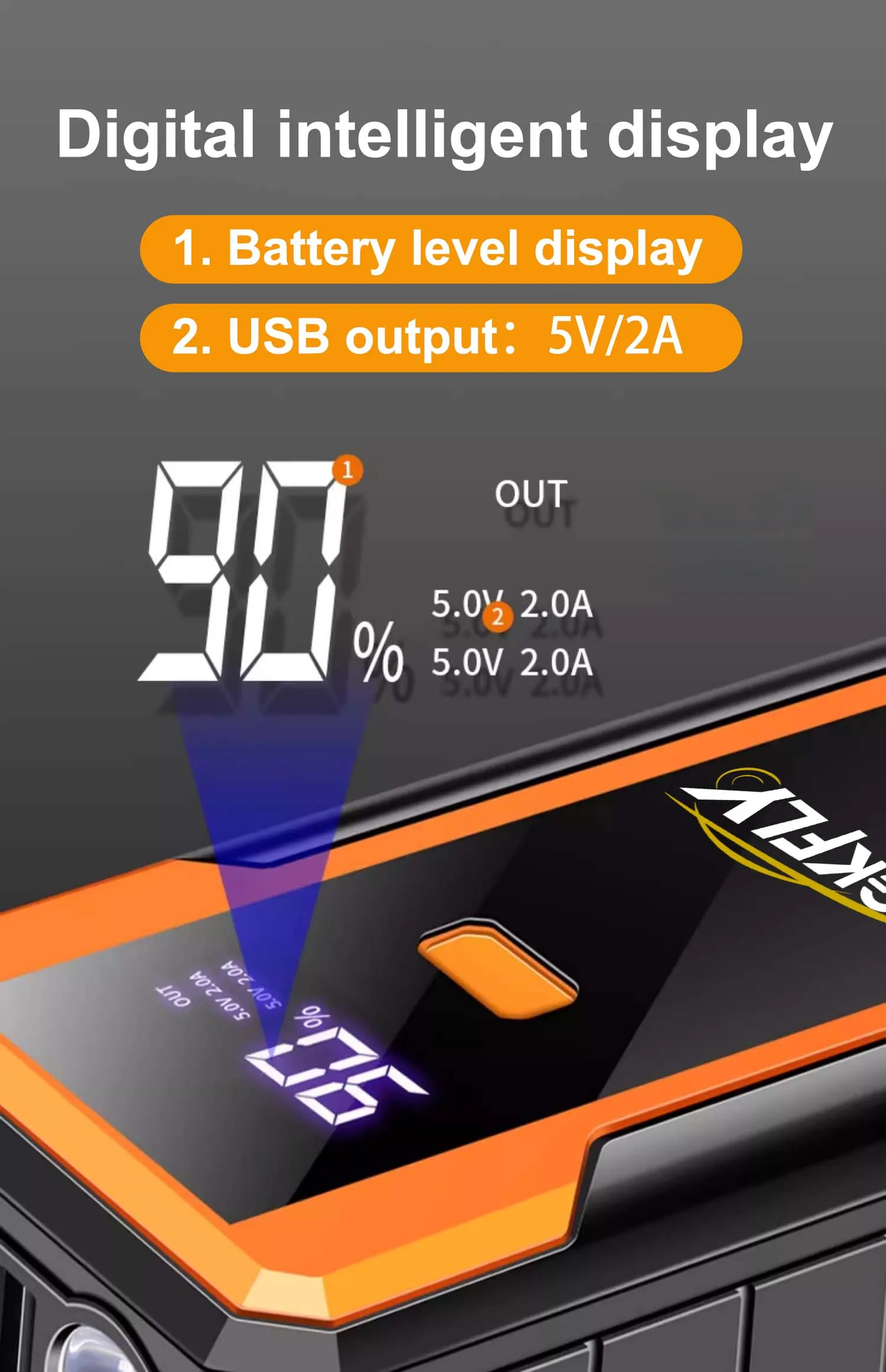 GKFLY 4000A Car Jump Starter Portable Power Bank 2000A Car Battery Booster 12V Auxiliary Starting Device for Diesel