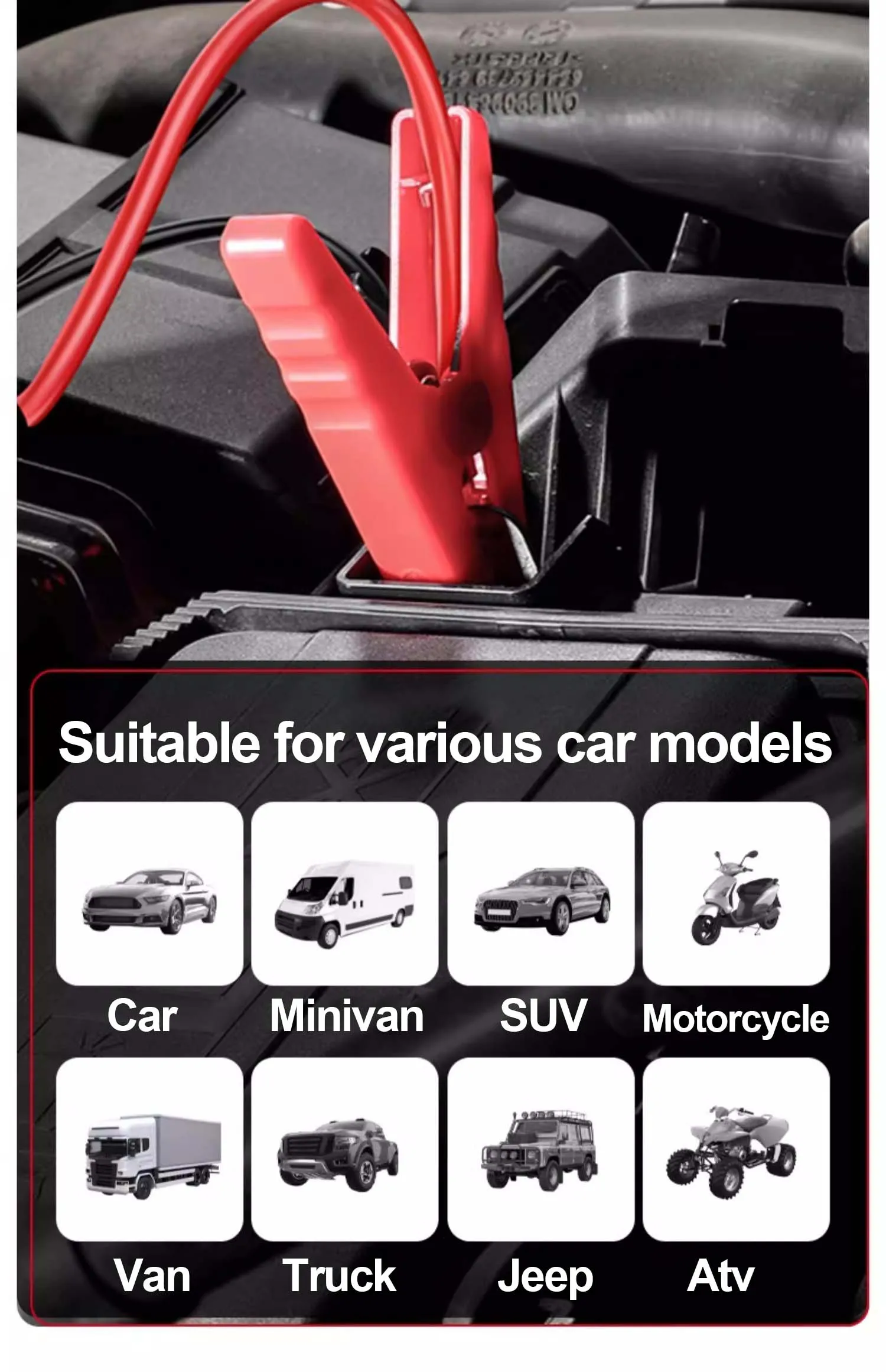 GKFLY 4000A Car Jump Starter Portable Power Bank 2000A Car Battery Booster 12V Auxiliary Starting Device for Diesel