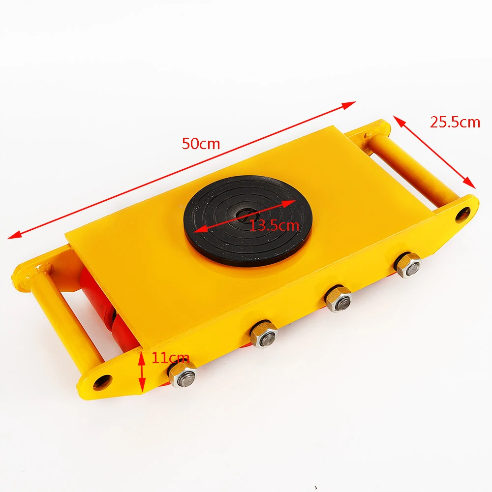 6/8/12 Ton Machinery Roller Mover Machine Dolly Skate Cargo Trolley Heavy Duty