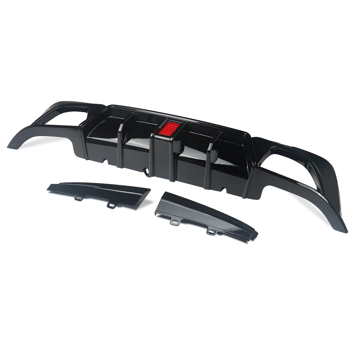 MagicKit For BMW 3Ser G20 G21 M Sport 2019-21 Competitive &Lamp Style Rear Diffuser Black