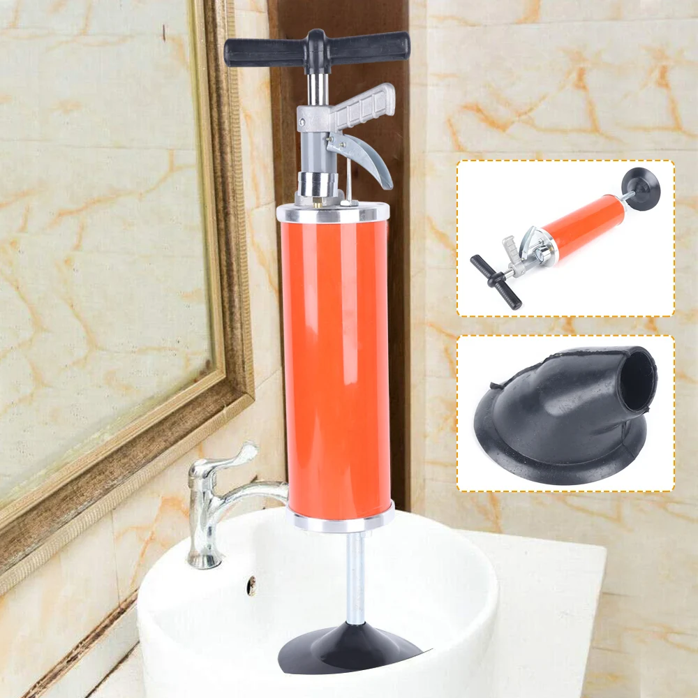 Suction Plunger Drain Cleaner Toilet Air Plunger Multifunctional Cleaning Pump 0.7MPa Drain Plunger Cleaning Pump