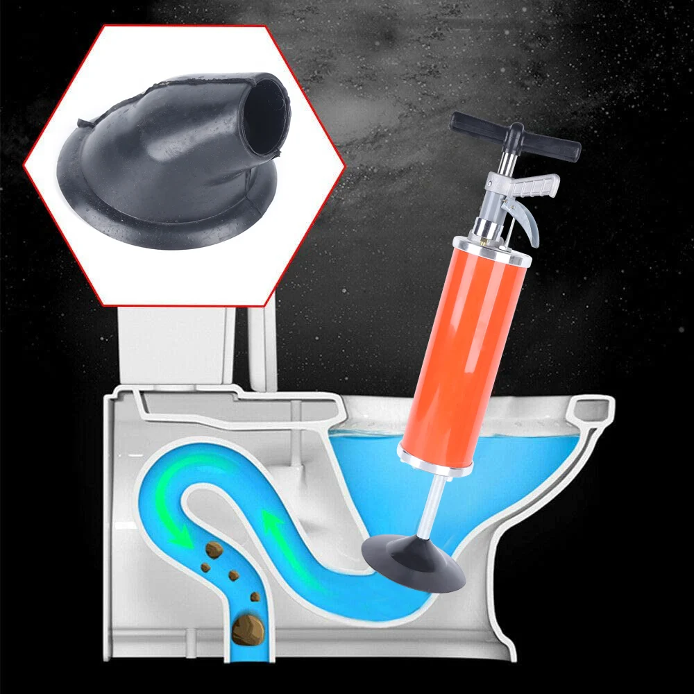 Suction Plunger Drain Cleaner Toilet Air Plunger Multifunctional Cleaning Pump 0.7MPa Drain Plunger Cleaning Pump