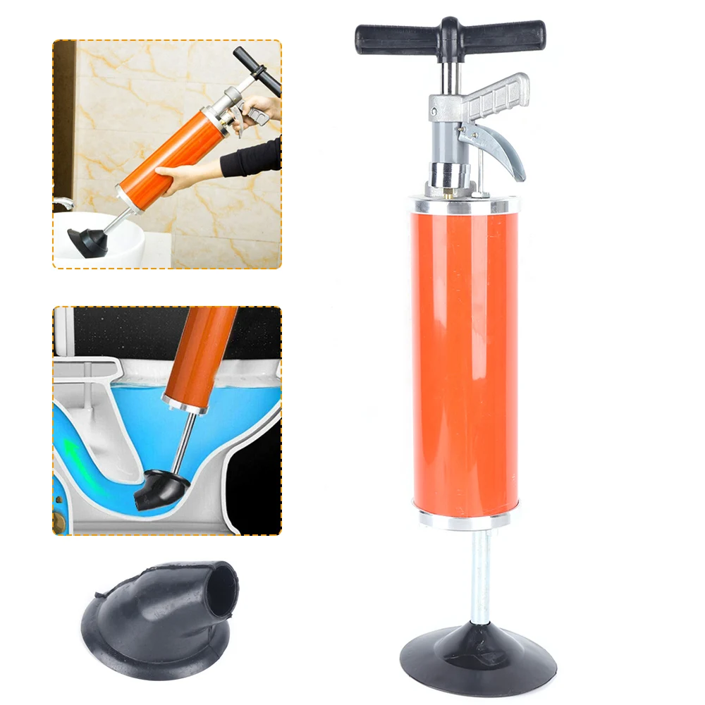 Suction Plunger Drain Cleaner Toilet Air Plunger Multifunctional Cleaning Pump 0.7MPa Drain Plunger Cleaning Pump