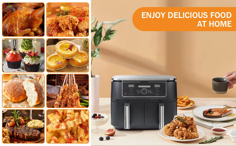 12 Pack Dual Zone Air Fryer Accessories for Ninja Foodi Max AF300EU/AF400EU Dual Chamber Airfryer Accessories