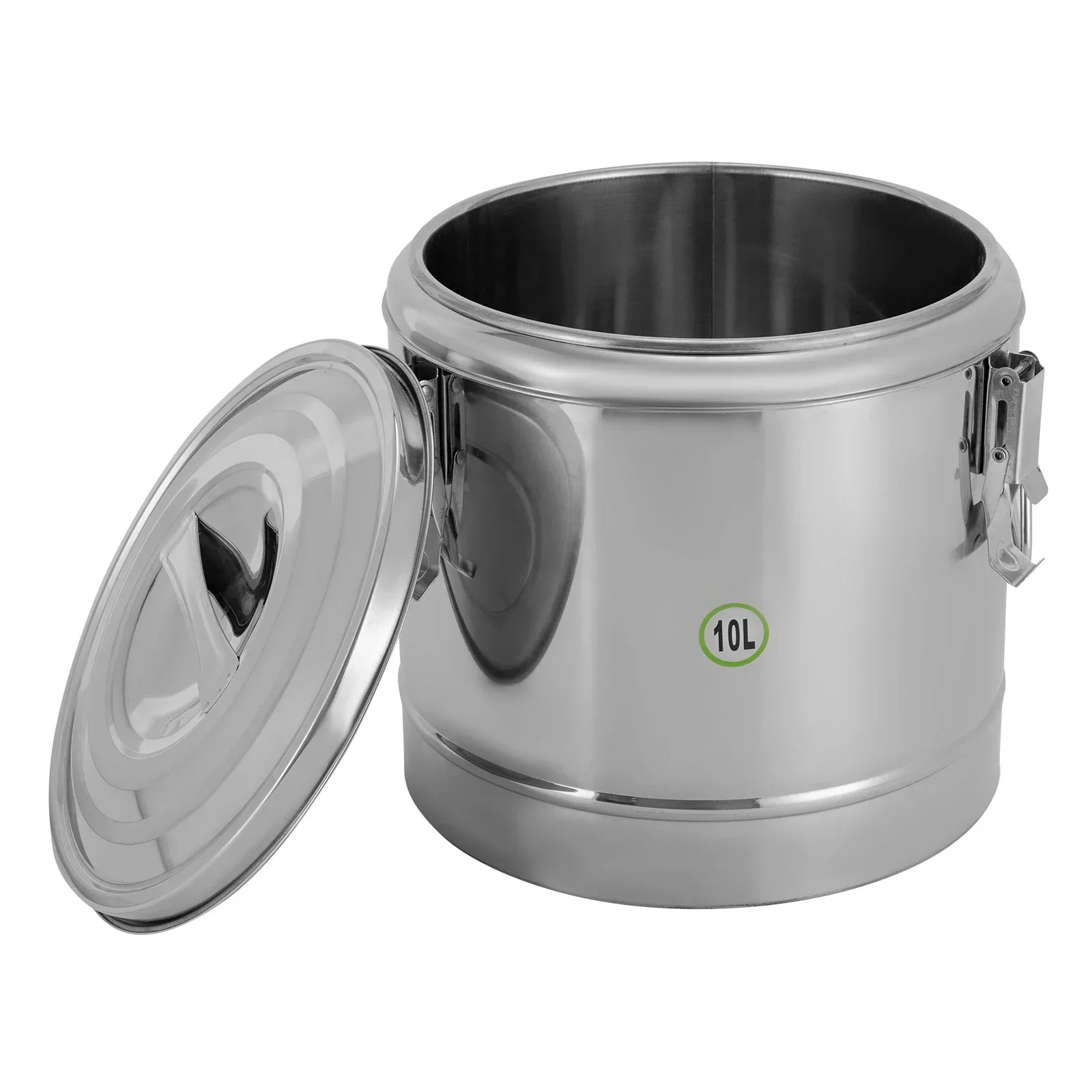 10L Insulated Stainless Steel Soup Container 12h Temperature Retention with Handles & Lockable Lid, for Home/Commercial Use