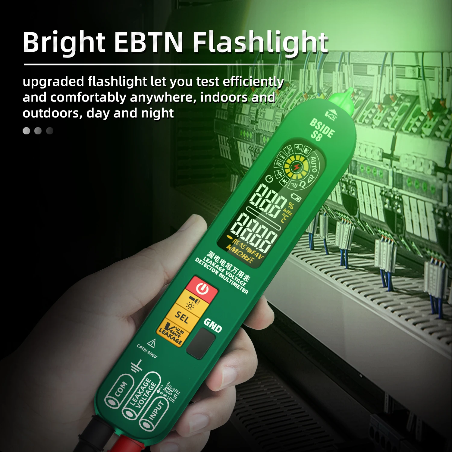 BSIDE New Multifunction Electric Pen Autorange DC AC Voltage Smart Multimeter Capacitance Ohm NCV Hertz Diode Connection Tester