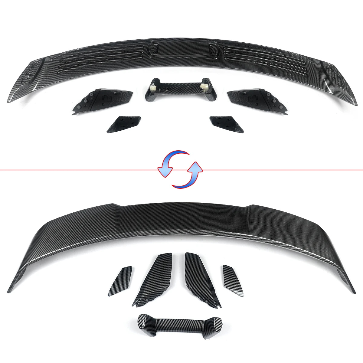 FOR 2015-2022 FORD MUSTANG S550 GT STYLE GLOSSY BLACK REAR TRUNK SPOILER WING