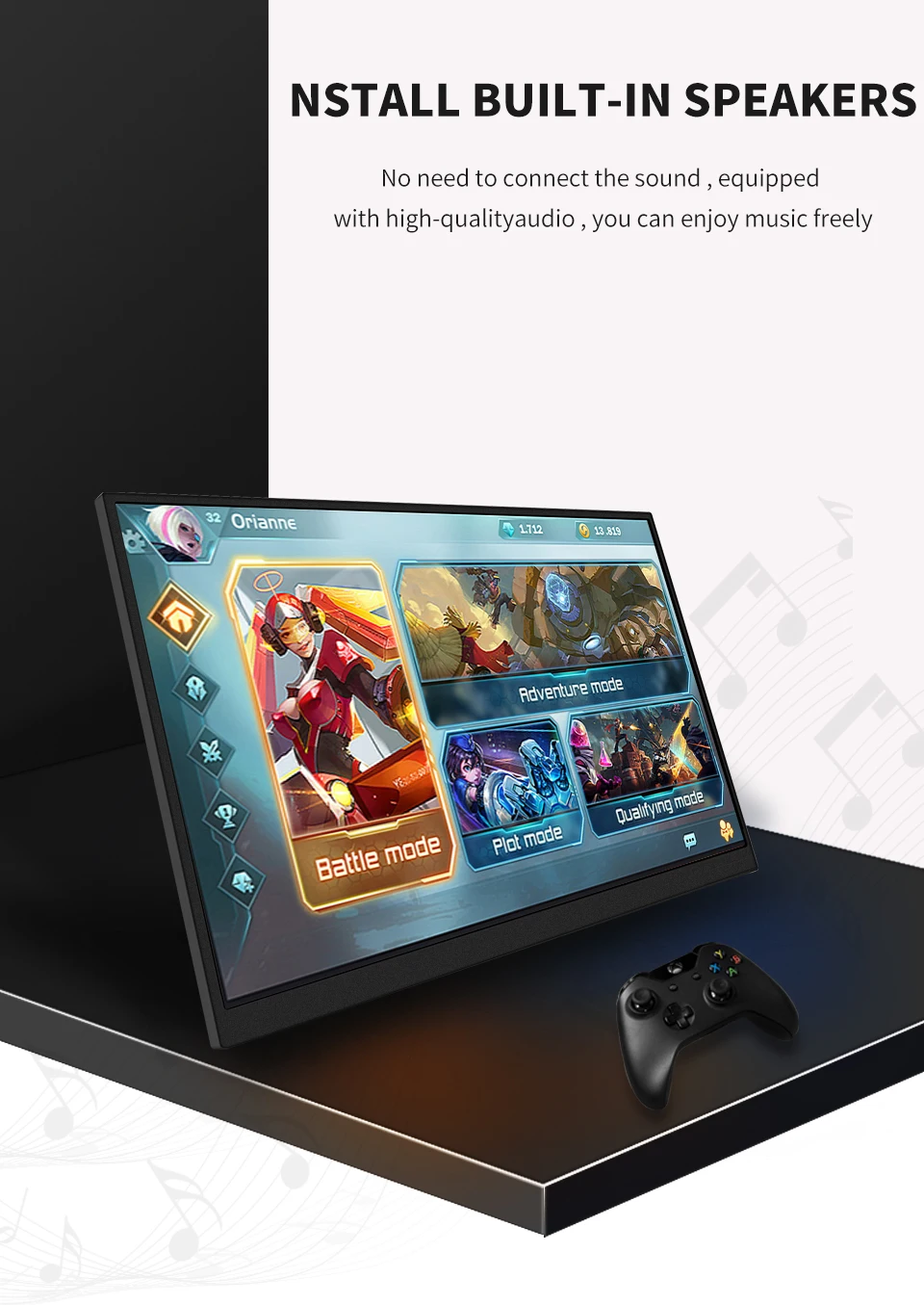 HGFRTEE 15.6 Inch Touch Portable Monitor ADS-IPS 1920*1080P 300cd/m2 Extended Display for Laptop Second Screen XBox PS4/ 5
