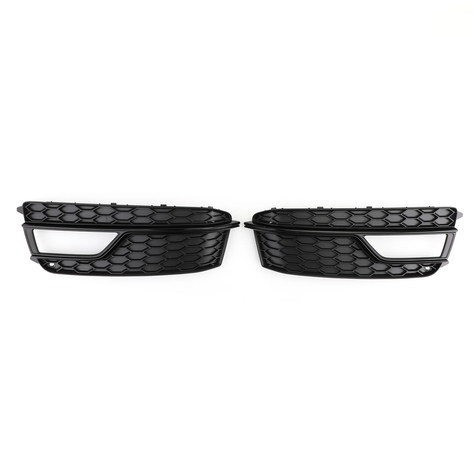 Artudatech Pair Front Fog Lamp Black Trim Grills Grill Fit AUDI A5 S-Line S5 2013-2016