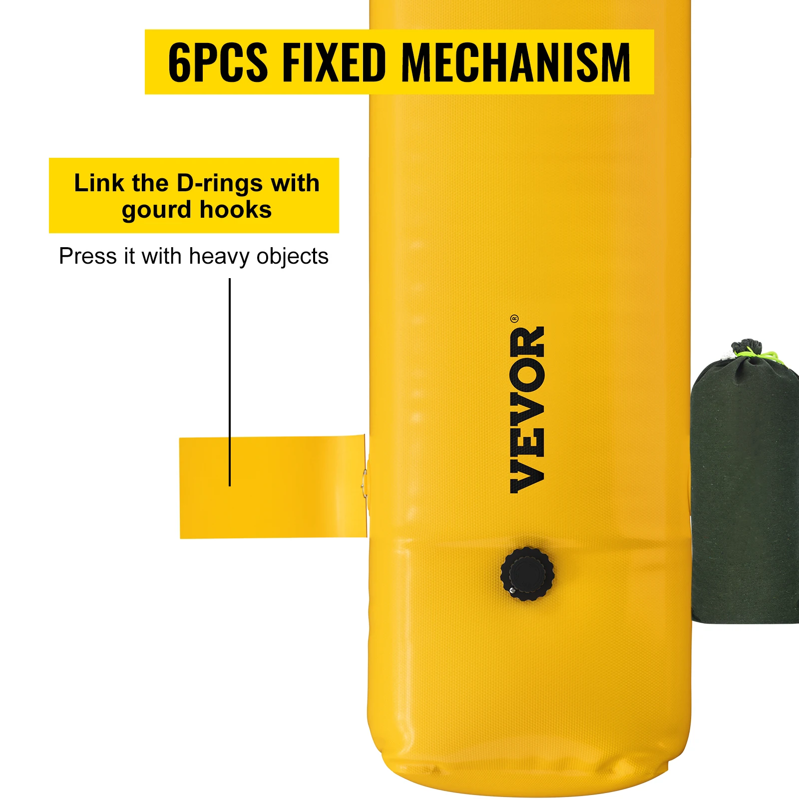 SucceBuy Flood Barrier Reusable PVC Water Soft Folding Diversion Tubes Bags Lightweight Hydro Excellent Waterproof Flood Barrier