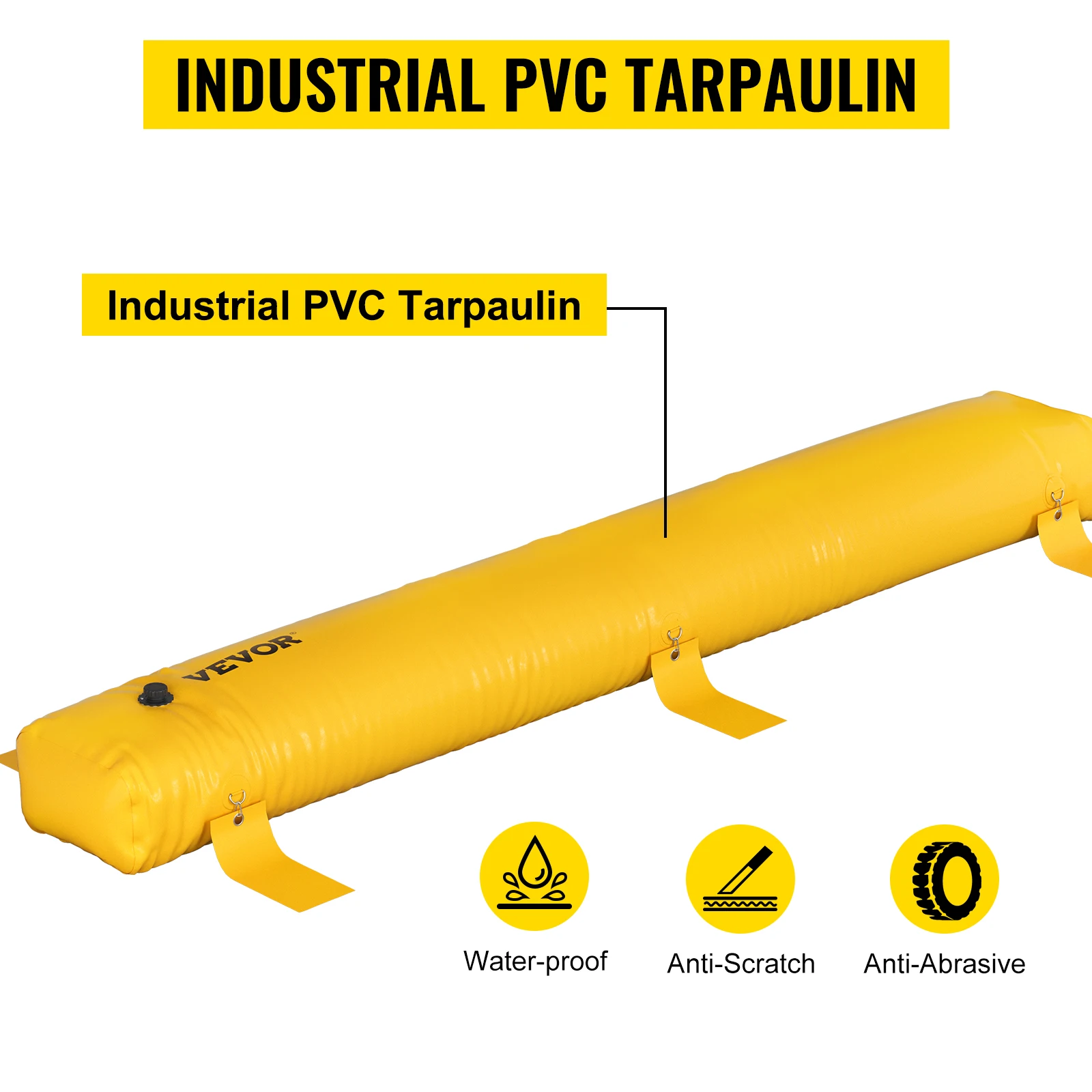 SucceBuy Flood Barrier Reusable PVC Water Soft Folding Diversion Tubes Bags Lightweight Hydro Excellent Waterproof Flood Barrier