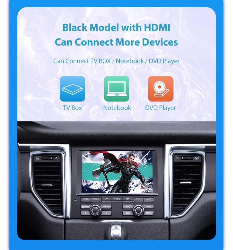 Wireless CarPlay For Porsche Panamera 2010 11 12 13 14 15 16 Years PCM 3.1 AirPlay Android Mirror Link CarPlay Function