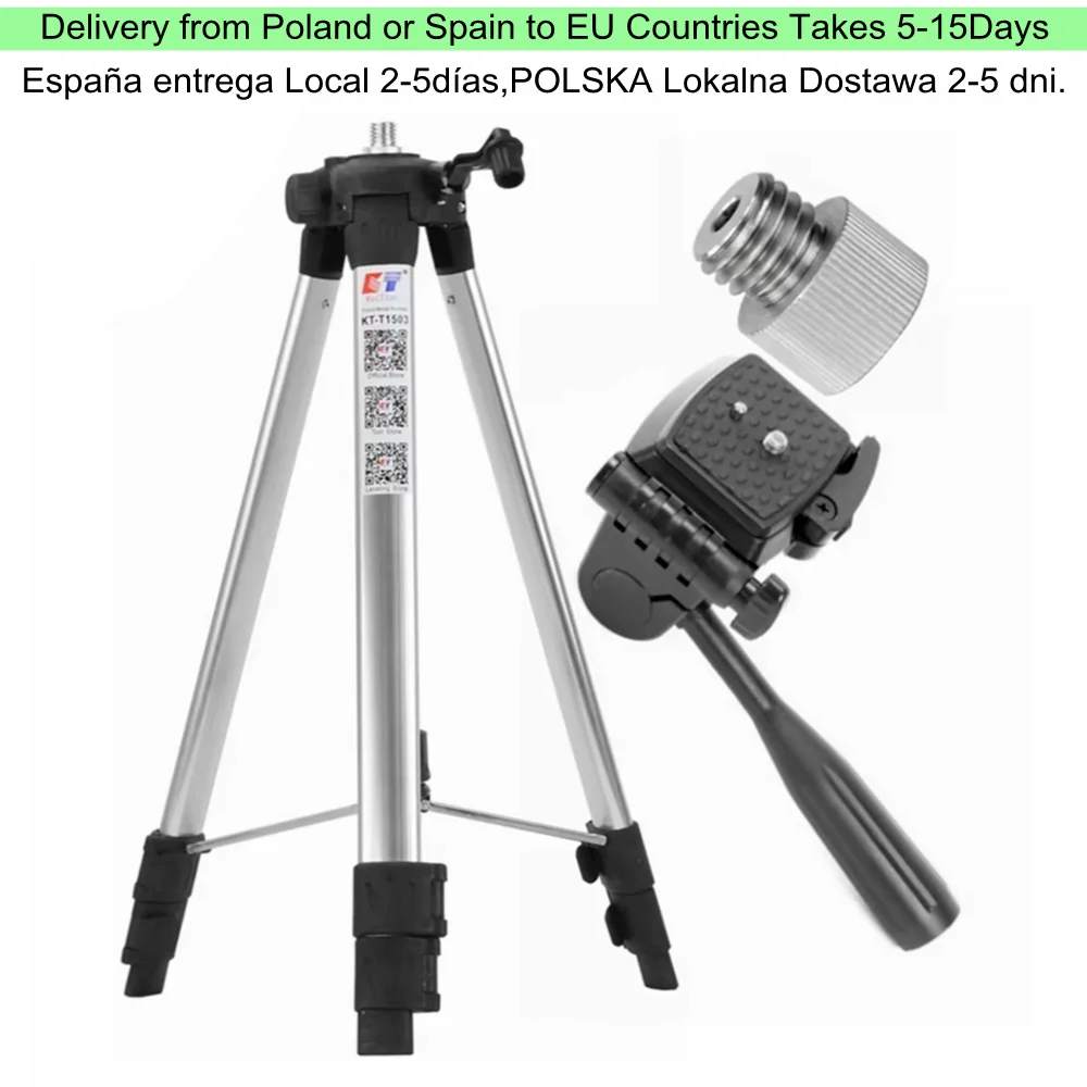 KaiTian Tripod for Laser Level Adjustable Height Thicken with Bracket Tilt Function Green/Red Line Level Laser Construction Tool