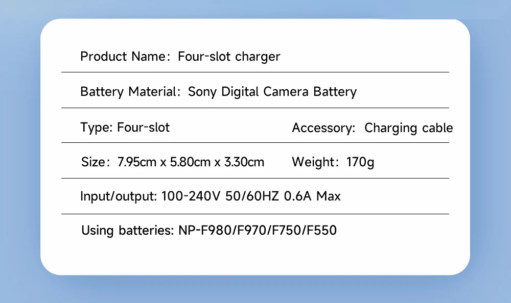 10800mAh NP-F980 NP-F990 F960 F970 Battery Power LED Power Bank Indicator Micro USB Charge for Sony PLM-100 CCD-TRV35 MVC-FD91