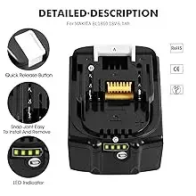 6000mAh for Makita 18V Battery Rechargeable Power Tools Battery 18V makita with LED Li-ion Replacement LXT BL1830 BL1860 BL1850