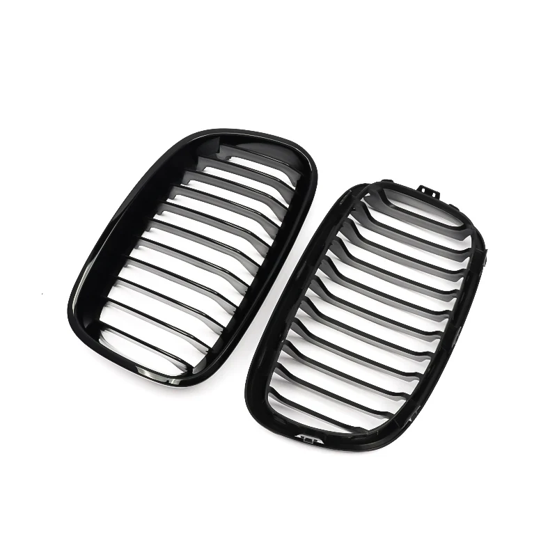 MagicKit Car Racing Grill Fit For BMW F20 F21 LCI 1 Series 1 Pair Front Kidney Grille 2011 2012 2013 2014 2015 Auto Accessories