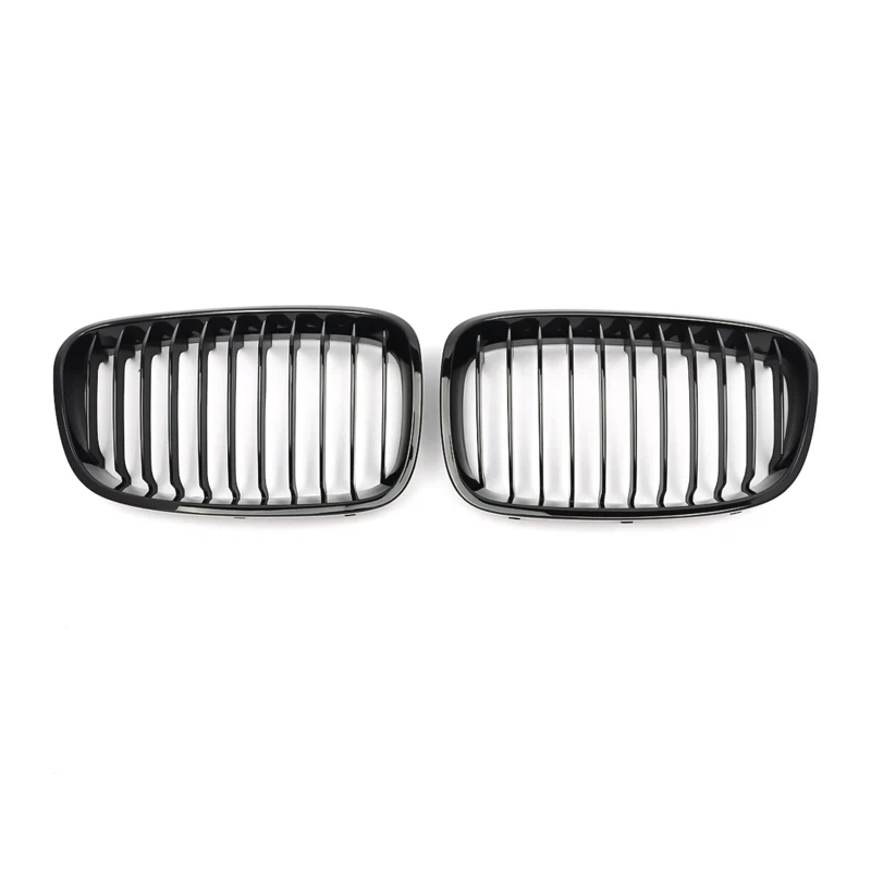MagicKit Car Racing Grill Fit For BMW F20 F21 LCI 1 Series 1 Pair Front Kidney Grille 2011 2012 2013 2014 2015 Auto Accessories