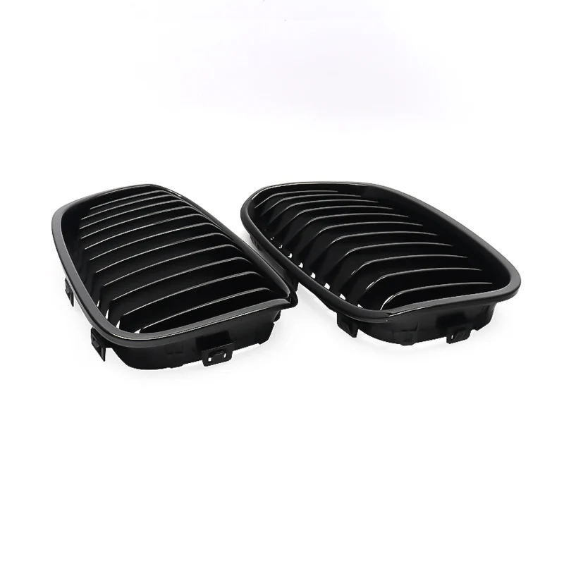 MagicKit Car Racing Grill Fit For BMW F20 F21 LCI 1 Series 1 Pair Front Kidney Grille 2011 2012 2013 2014 2015 Auto Accessories