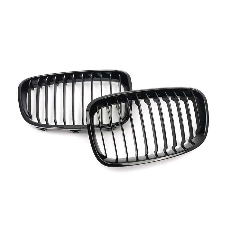 MagicKit Car Racing Grill Fit For BMW F20 F21 LCI 1 Series 1 Pair Front Kidney Grille 2011 2012 2013 2014 2015 Auto Accessories