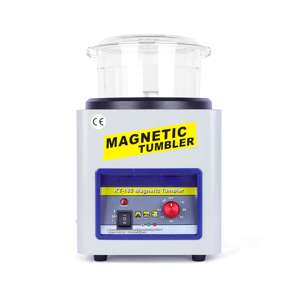 KT-185 Magnetic Tumbler Jewelry Polishing Machine 2000 RPM 600g Capacity Jewelry Polisher Finisher AC 110V/220V with Adjustable