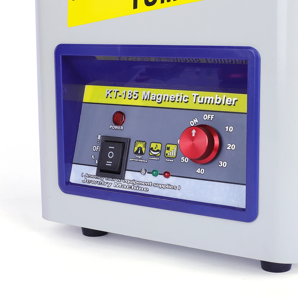 KT-185 Magnetic Tumbler Jewelry Polishing Machine 2000 RPM 600g Capacity Jewelry Polisher Finisher AC 110V/220V with Adjustable