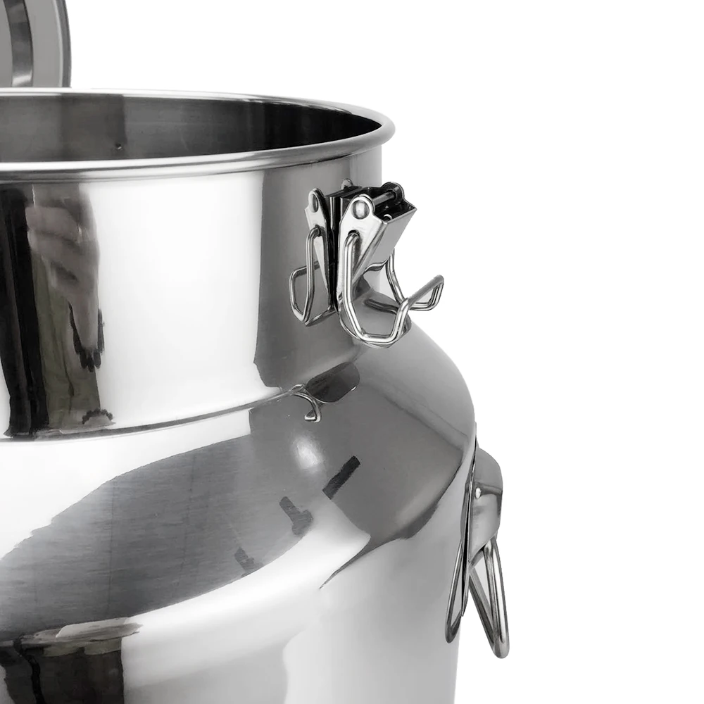 201 Stainless Steel Milk Jug Leak-Proof Lid Milk Jug Transport Jug Stainless Steel Container with Silicone Seal (18L)