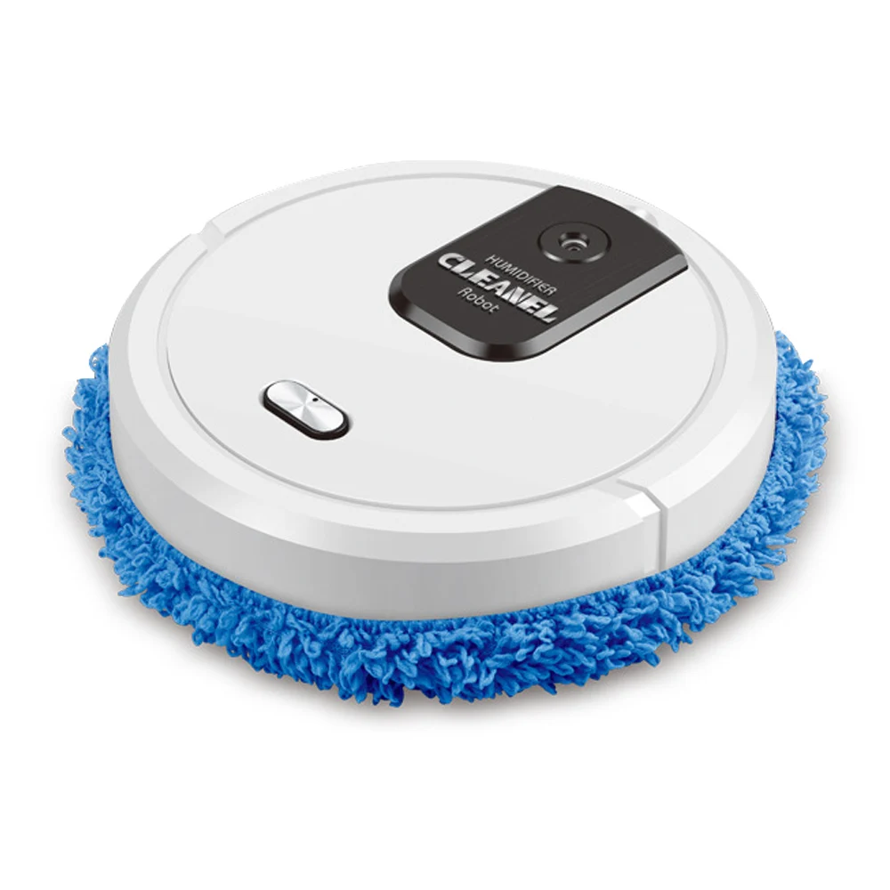 Cleaning Mop Wet and Dry Mopping Sweeping Robot with Spray Function 360 Degree Automatic Cleaning Mode White